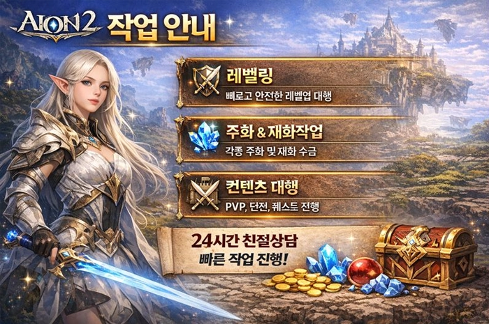 아이온2 대리 작업 안내